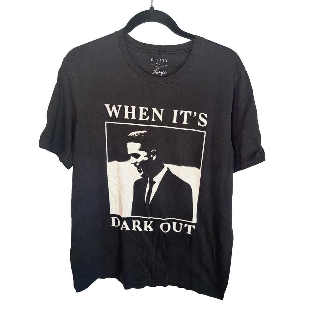 G-Eazy When Its Dark Out Graphic T-Shirt‎ Mens Large Black Rap Merch Cotton Tee